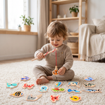 Jeu de pêche magnétique en bois - 1