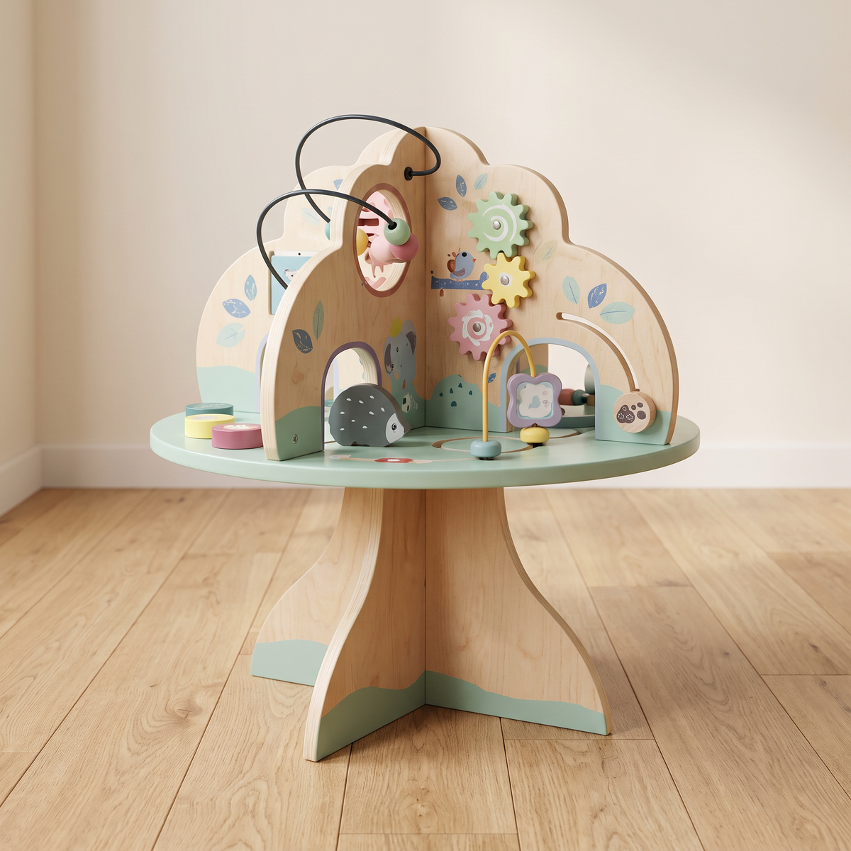 Table d'activités sensorielle en bois