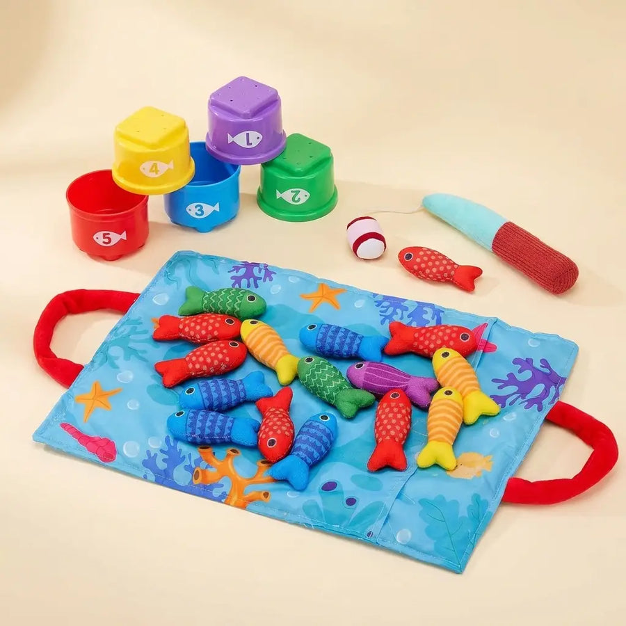 Jeu de pêche magnétique 15 poissons
